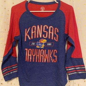 Kansas Jayhawks raglan tee